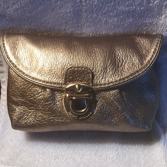 Marc Jacobs Handbags - Marc Jacobs gold cosmetic pouch or clutch